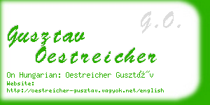 gusztav oestreicher business card